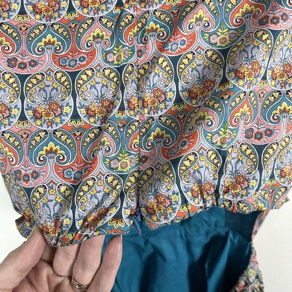 J. Crew Side Cutout Organic Cotton Dress in Liberty Giorgia Duke‎ Fabric Size 6 - Picture 15 of 16